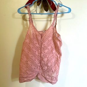 Hinge Lace Button Up Tank Top - Size XS